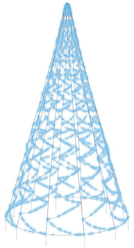 vidaXL LEDWeihnachtsbaum für Fahnenmast Blau 3000 LEDs 800 cm ab 176