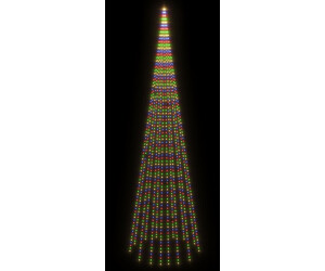 vidaXL LED-Weihnachtsbaum für Fahnenmast Mehrfarbig 1134 LEDs 800