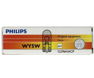 2 ampoules T10 WY5W Philips 12V 5W orange