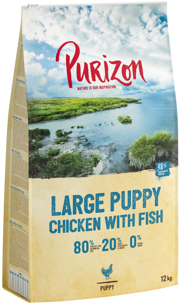 Purizon Large Puppy dry dog food chciken with fish 12kg