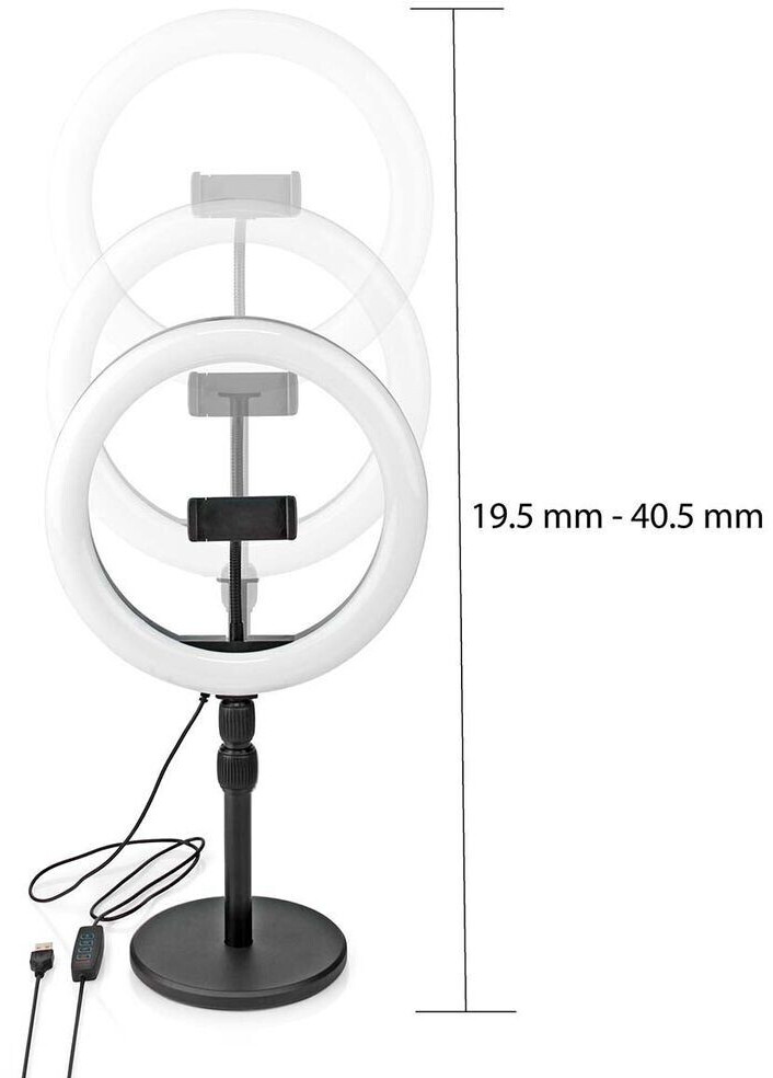 Nedis RLSTND200BK Dimmbare LEDLampe mit Ständer und Halterung LED/6W/USB ab 24,00