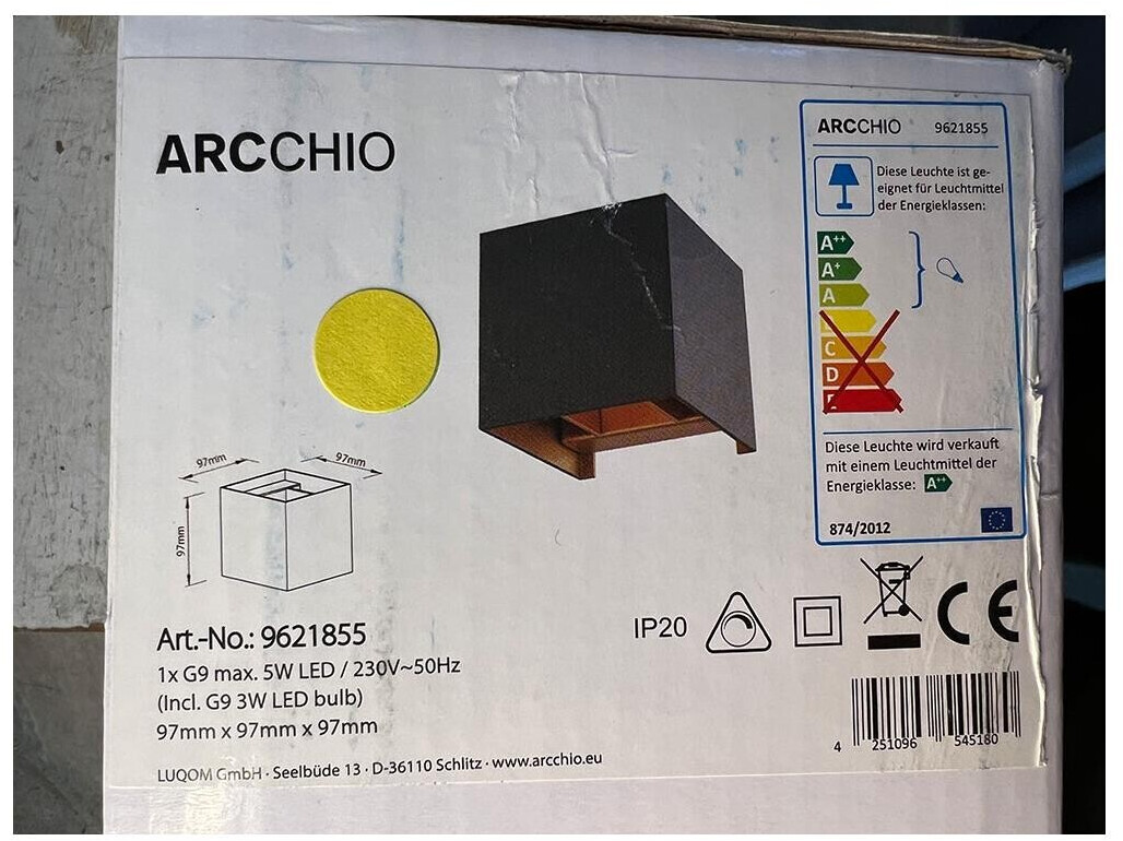 Arcchio LED wall light ZUZANA 1xG9/3W/230V