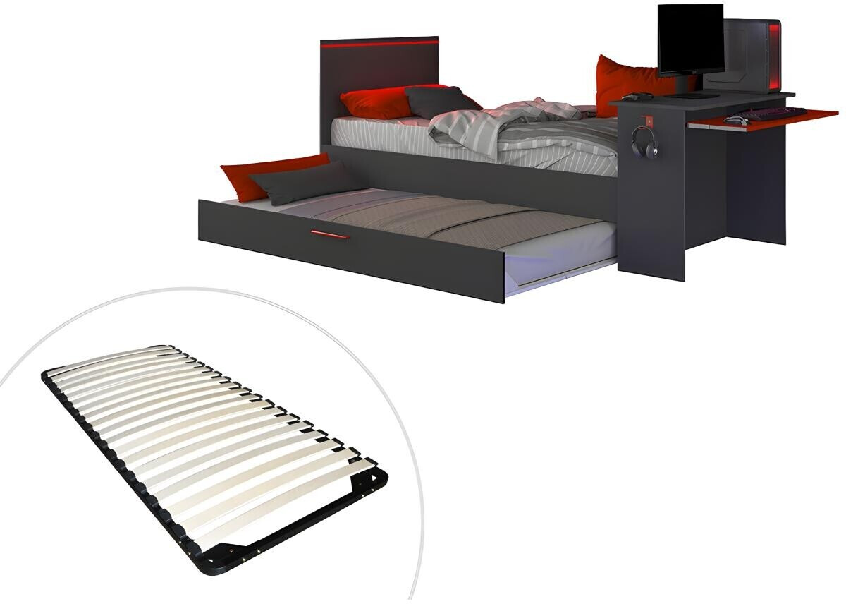 Vente-unique Vouani 90x200cm with Frame (1636327)
