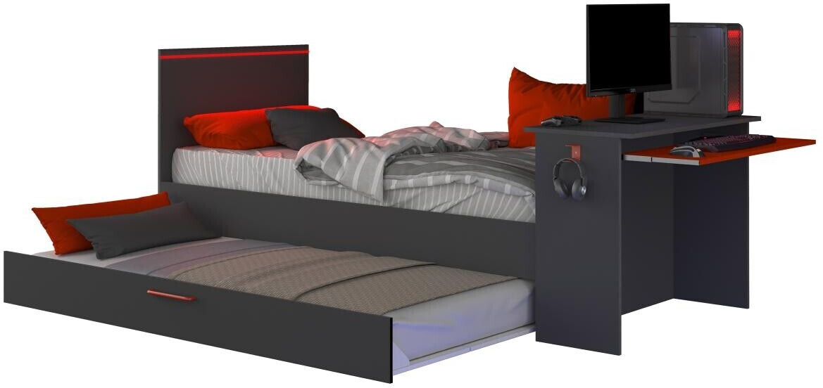 Vente-unique Vouani 90x200+90x190cm (1237325)