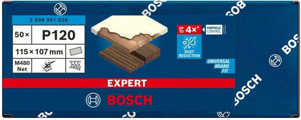 Bosch M480 grinding net 115 x 107 mm G 120 (50 pcs.)