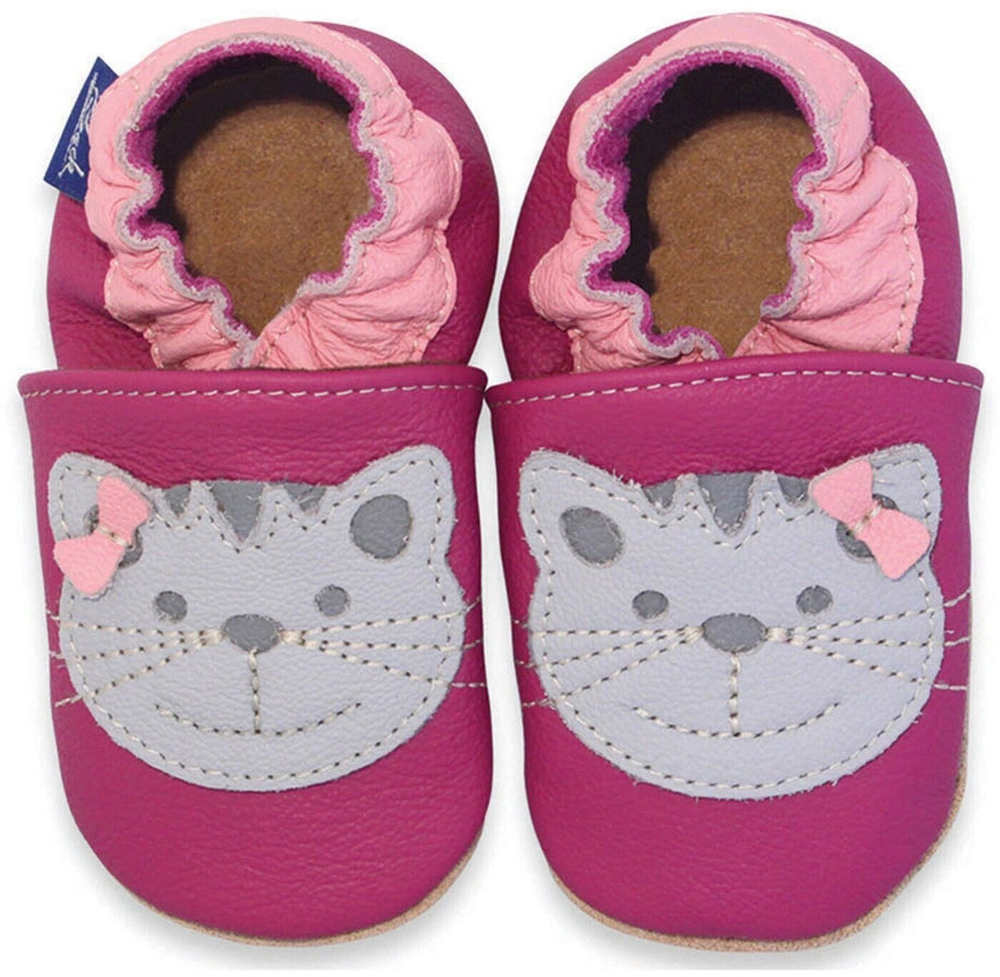 C. H. Beck Baby girl cat first walking shoe purple