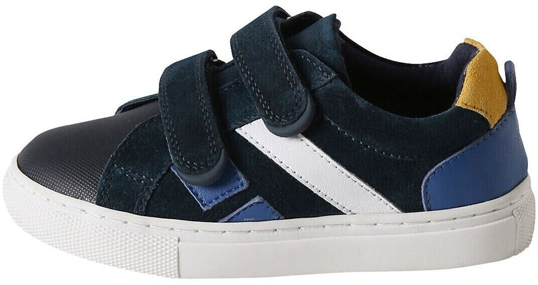 Vertbaudet Sneaker with Velcro closure Leather Boys Kindergarten Collection navy