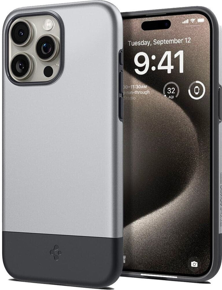 Spigen Style Armor MagSafe Classic Silver iPhone 15 Pro