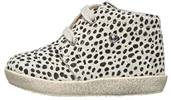 Falcotto Conte lace-up shoe suede pony print ice white black