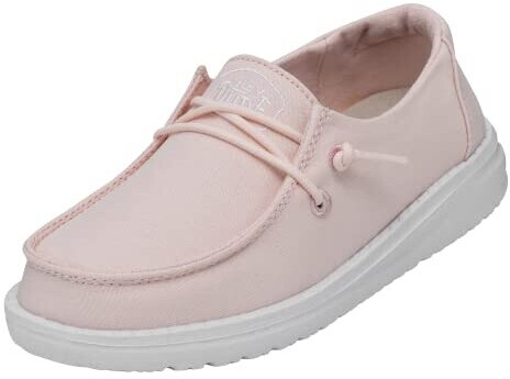Dude Wendy Youth Slub Canvas Moc Toe Shoes Pink