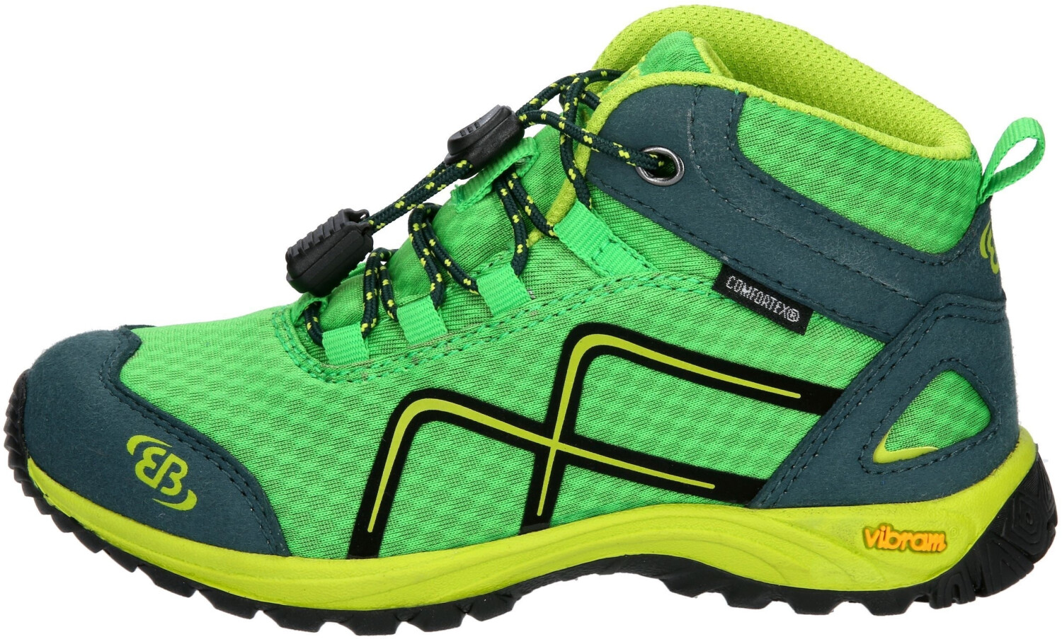 Brütting Guide High Cross Running Shoe green lemon petrol