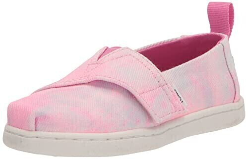 TOMS Shoes Classic Alpargata Flat Slipper Neon Pink Multi Tie Dye