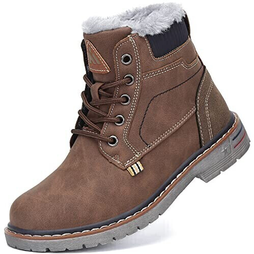 Mishansha Kids winter shoes waterproof short shaft brown