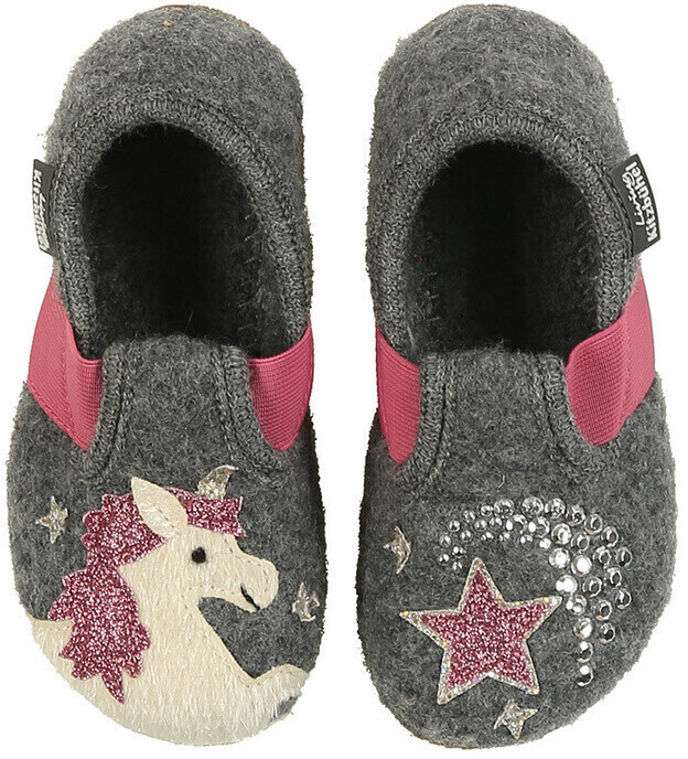 Living Kitzbühel Slip-on slippers EINHORN STERN grey melange