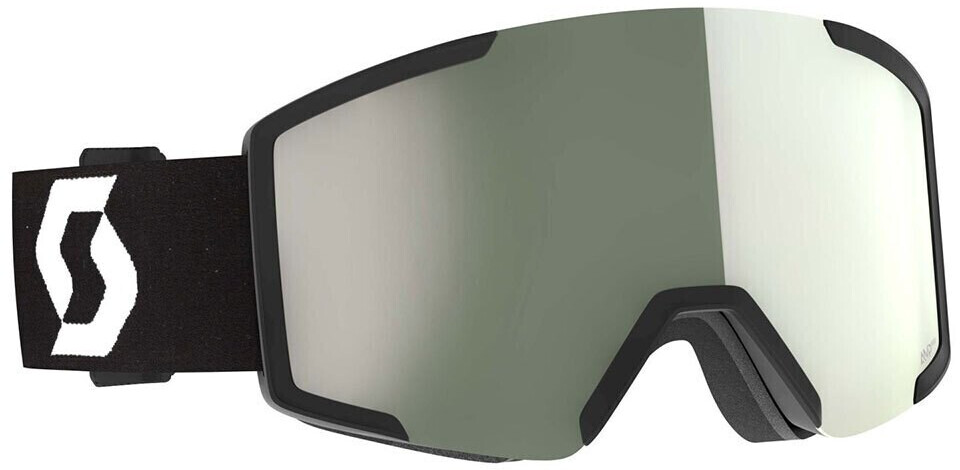 Scott Shield AMP Pro Ski Goggles (414497-7641-AMPROWHCH) Black Amplificator Pro White Chrome Cat2