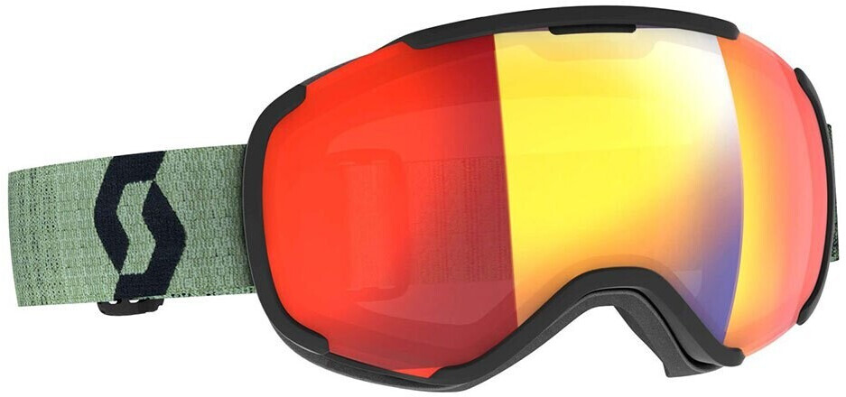 Scott FAZE II Ski Goggles (271816-7644-enhredchr) Green Enhancer Red Chrome Cat2