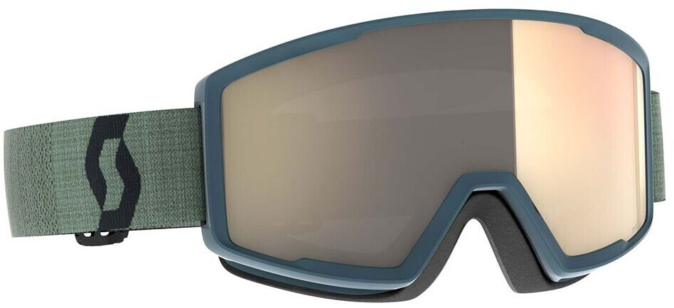 Scott Factor Pro Light Sensitive Ski Goggles (283566-7644-lt.s.brz.chr) Green Light Sensitive Bronze Chrome Cat1-3