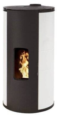 Interstoves GIULIA 9 Etanche sortie Concentrique sur le dessus blanc