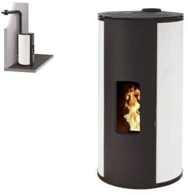 Interstoves GIULIA 9 Etanche sortie sur le dessus + Conduit Ventouse blanc