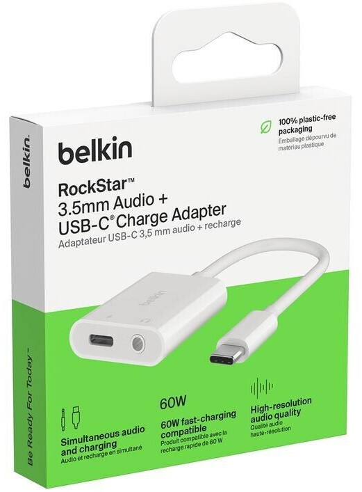 Adaptateur Lightning RockStar™ audio + recharge de Belkin