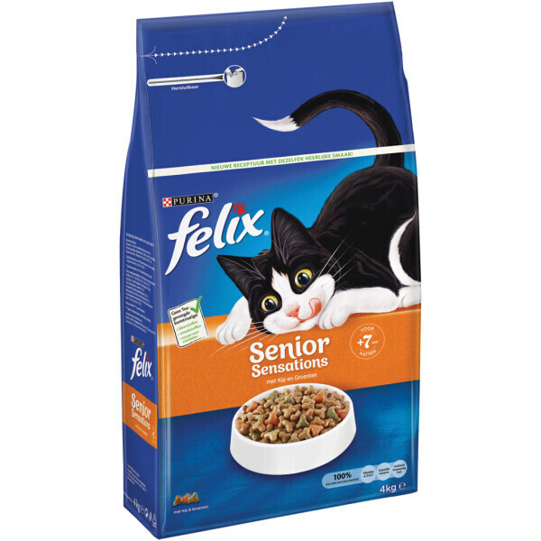 Felix Senior Sensations dry food chicken 4kg