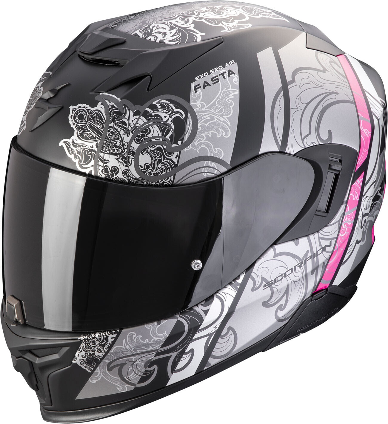 Scorpion Exo-520 Evo Air Fasta noir/argent/rose