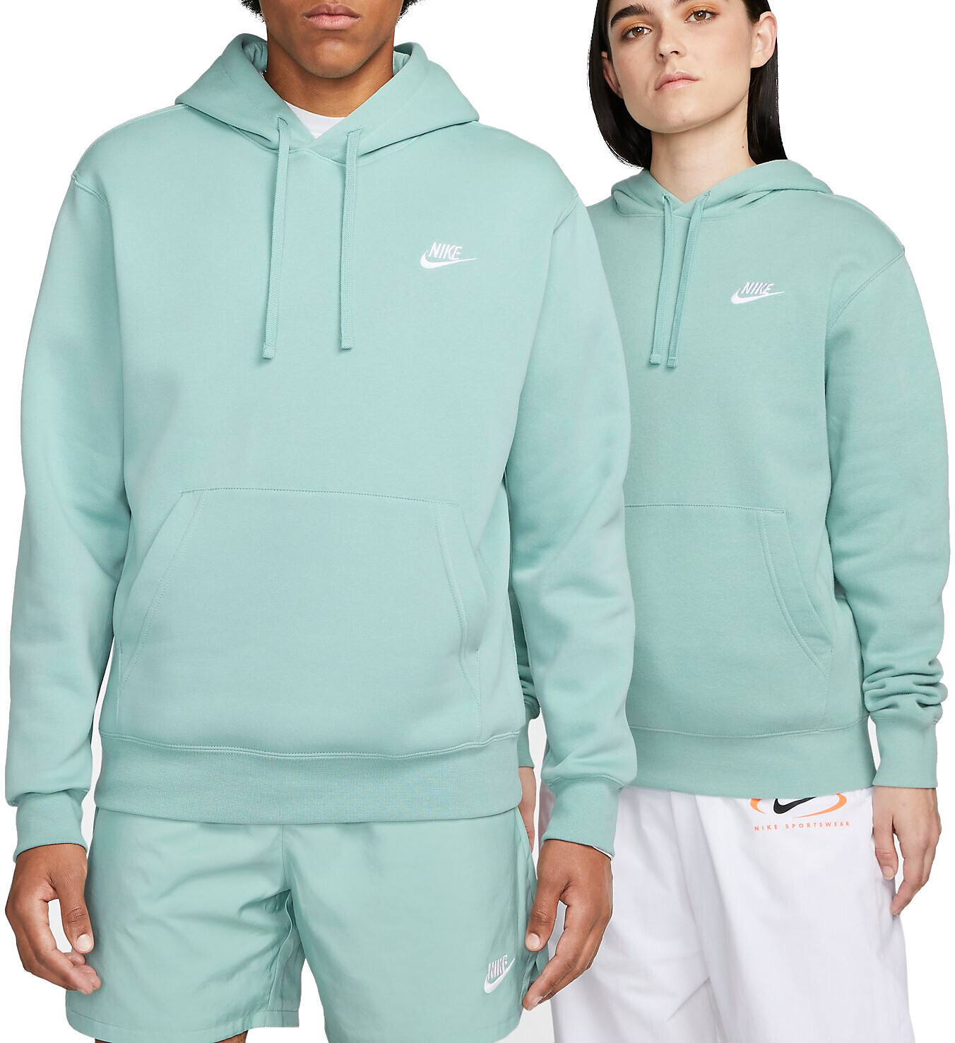Nike fleece hoodie white shop
