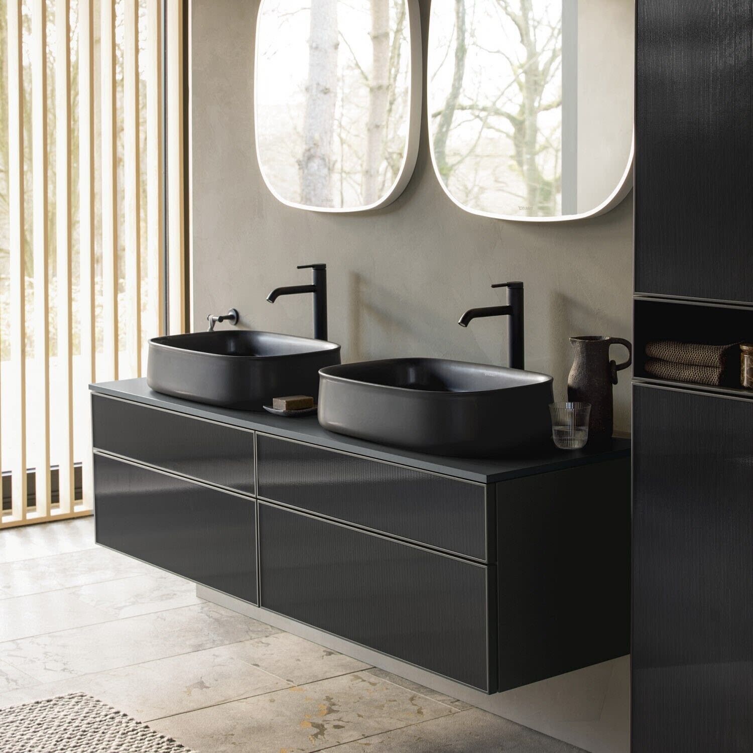 Duravit Zencha Aufsatzbecken 550 x 390 mm anthrazit matt 