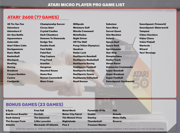My Arcade Micro Player Pro Atari 50th Anniversary, Bild 5