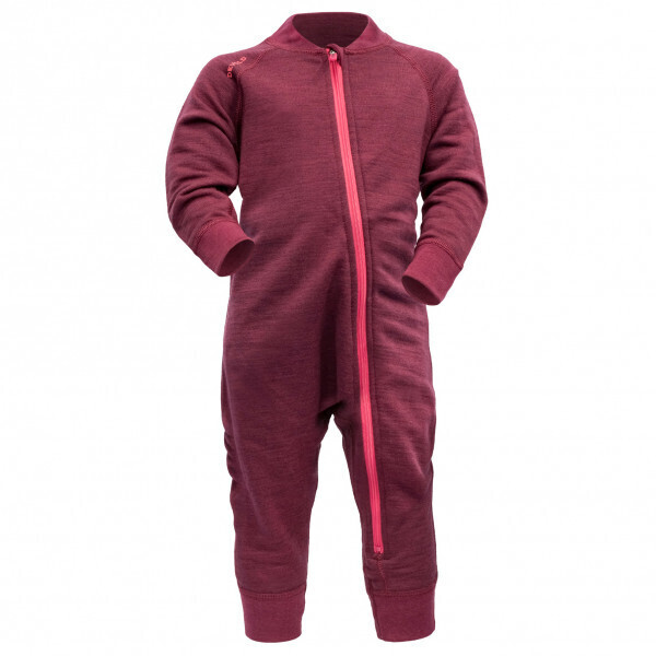 Devold Kid's Nibba Merino Playsuit beetroot melange