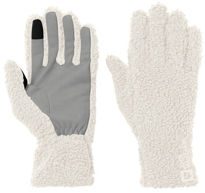Photos - Winter Gloves & Mittens Jack Wolfskin High Curl Glove Women  cotton white (1910741)