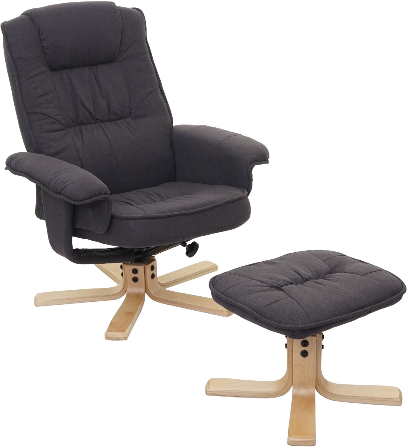 Mendler M56 with footstool dark grey