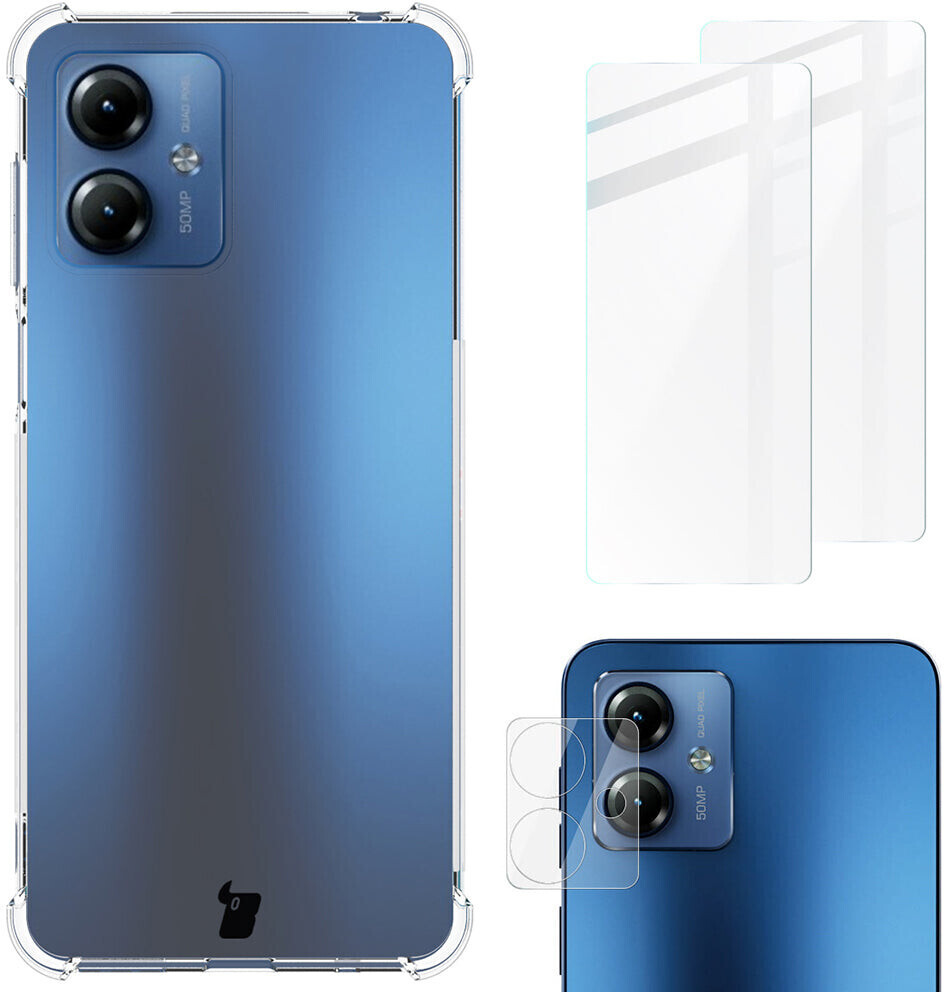 YUXING Handyhülle Für Motorola Moto G14 – Transparent, Schlank, Mit Kameraschutzfolie – Stoßfestes TPU