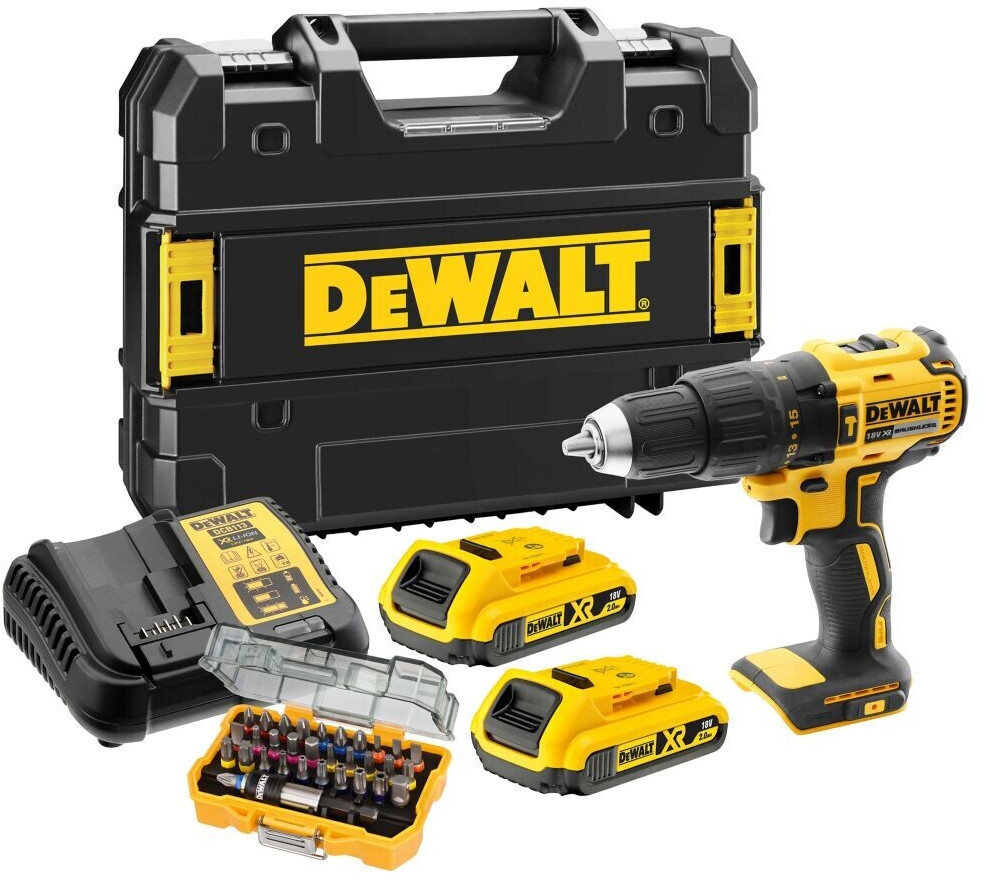 DeWalt DCD778D2TA avec coffret T-STAK et set d'embouts (2x 2.0 Ah)