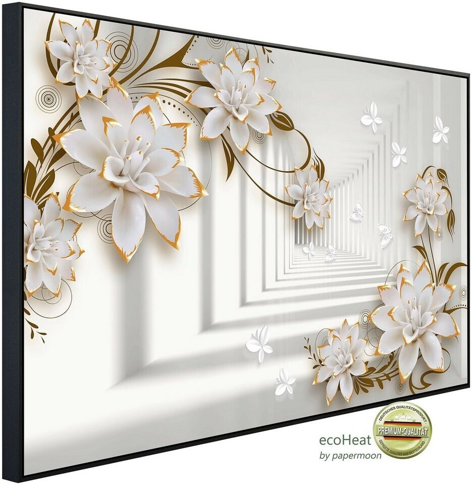 papermoon Infrarotheizung EcoHeat Muster mit Blumen Matt-Effekt bunt