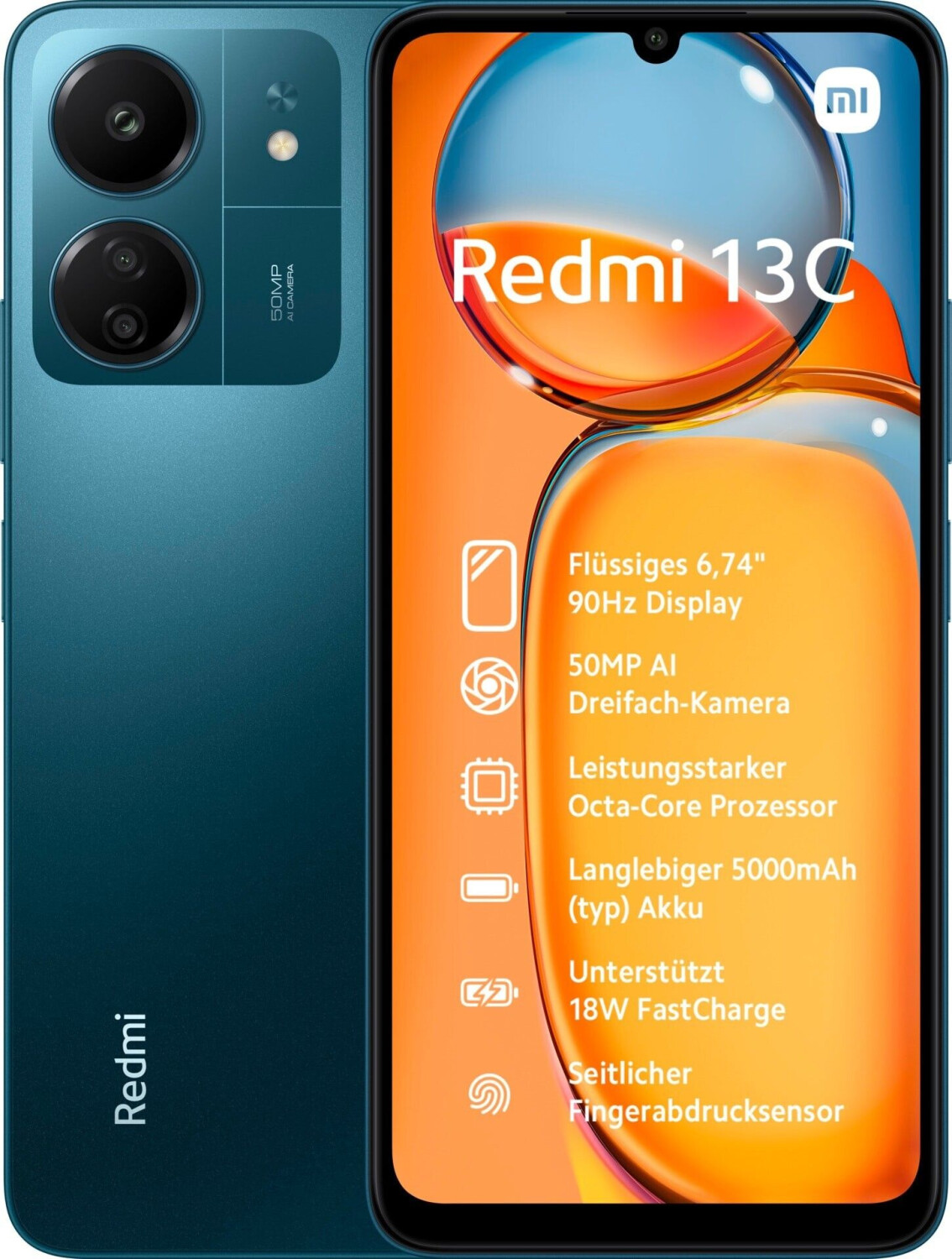 Celular 4G Xiaomi Redmi 13C Azul 256GB, 256GB
