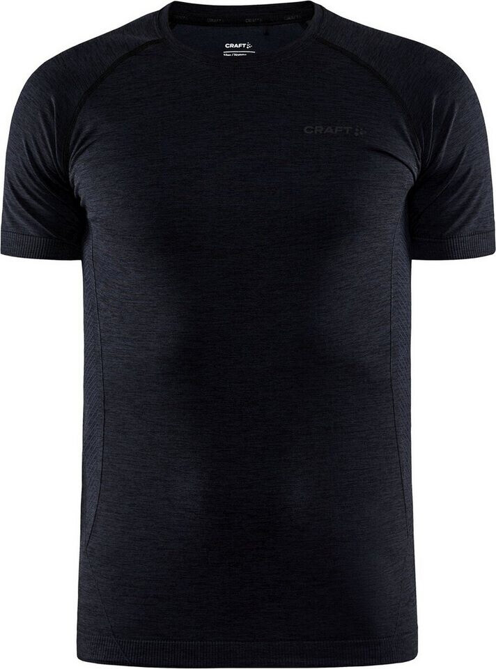 T-shirt nera girocollo in puro cotone italiano regular fit da