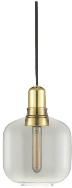 Normann Copenhagen Amp Brass hanging lamp Small Smoke/Brass 17 cm Ø 14 cm