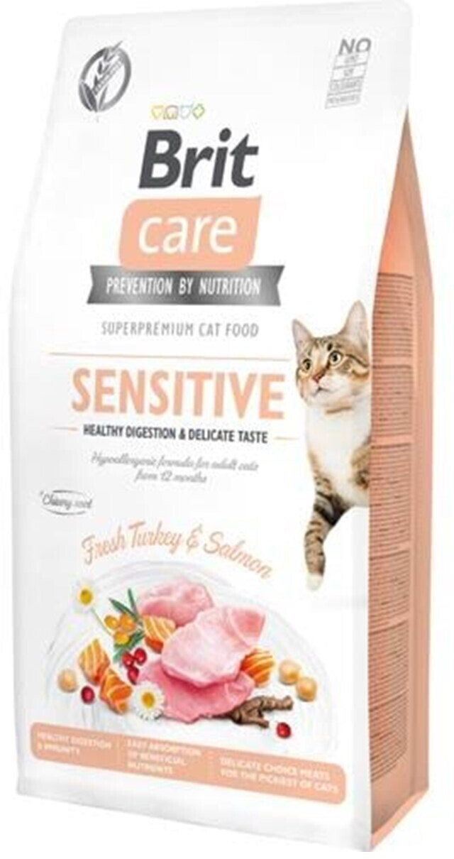 Brit Care Cat Sensitiv Healthy Digestion & Delicate Taste dry food Turkey & Salmon 7kg
