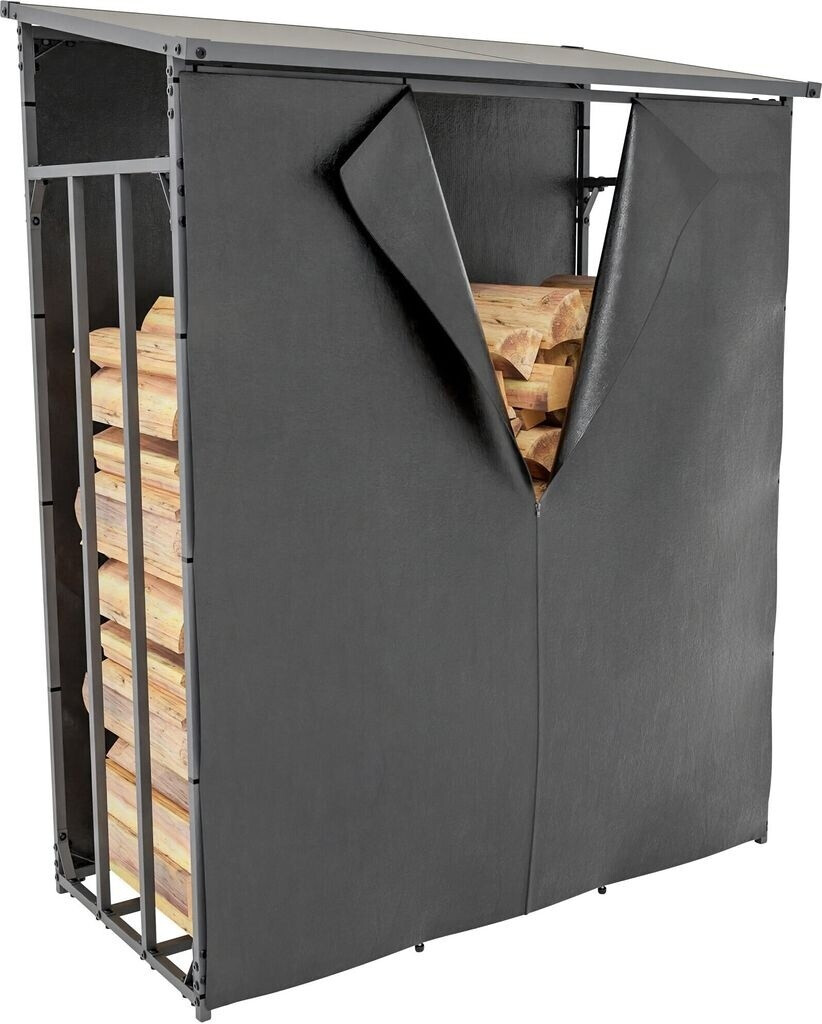 CLP Ruston Firewood Shelter with Tarpaulin M Aluminum anthracite