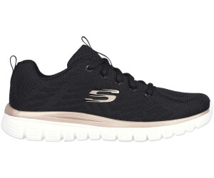 Black and gold womens skechers cheap
