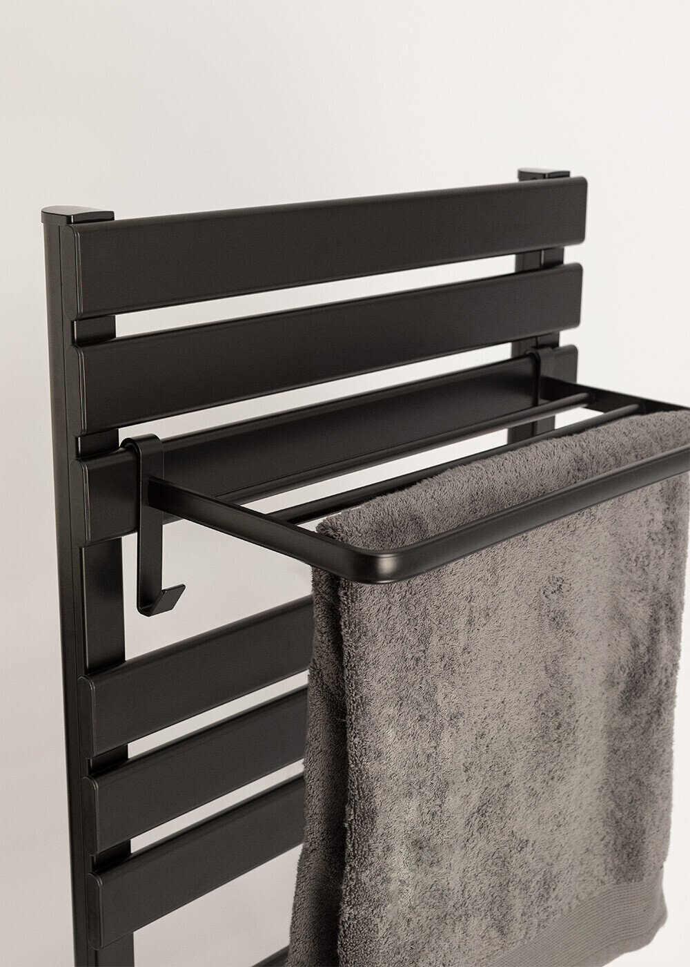 CREATE Warm Towel Pro Black (with 3 bars shelf)