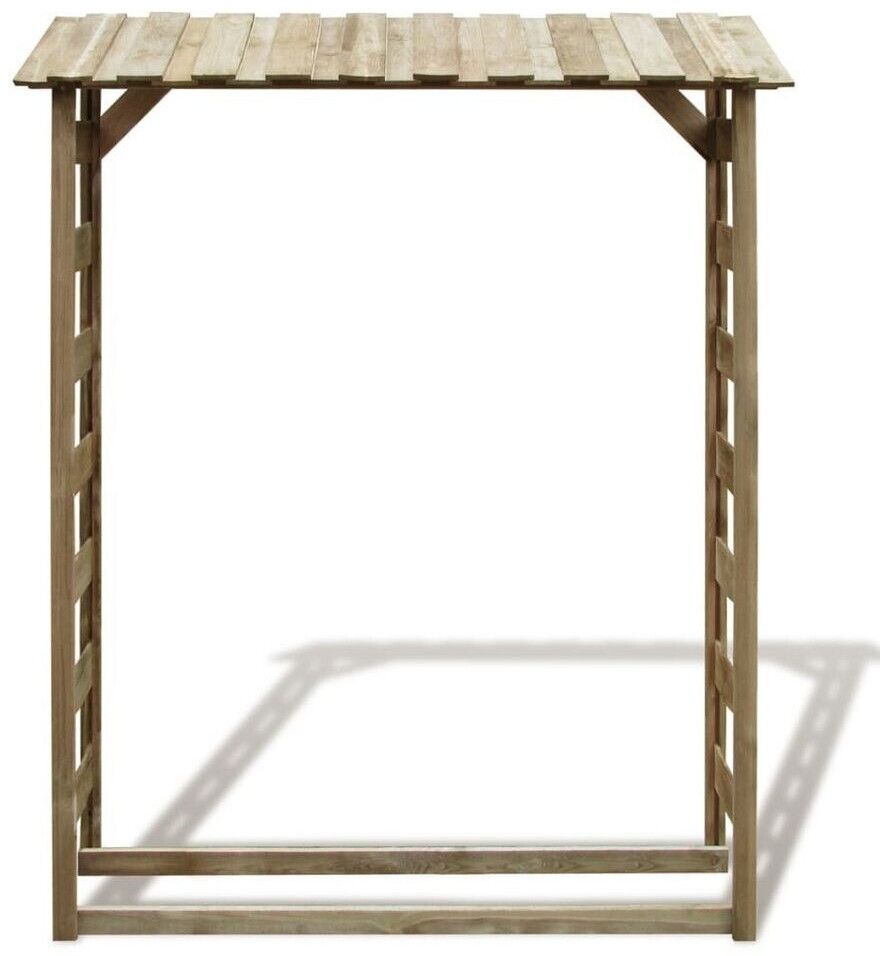 vidaXL Firewood Rack Natural Pine Wood