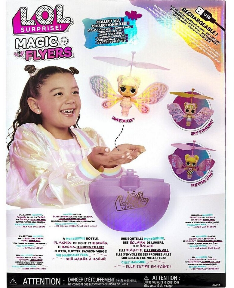 LOL Surprise Magic Flyers: Flutter Star Hand Guided Flying Doll,  Collectible, Touch Bottle Unboxing, Gift for Girls Age 6+