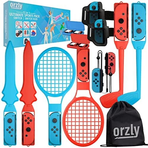 Orzly Nintendo Switch 13 in 1 Ultimate Sports Pack