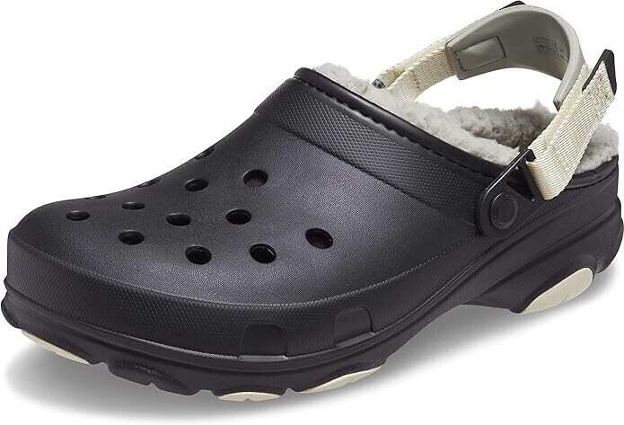 Black fuzzy crocs new arrivals