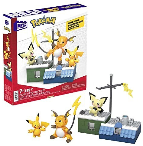 Mattel Mega Construction Pokémon Trio (Pichu, Pikachu, Raichu) au