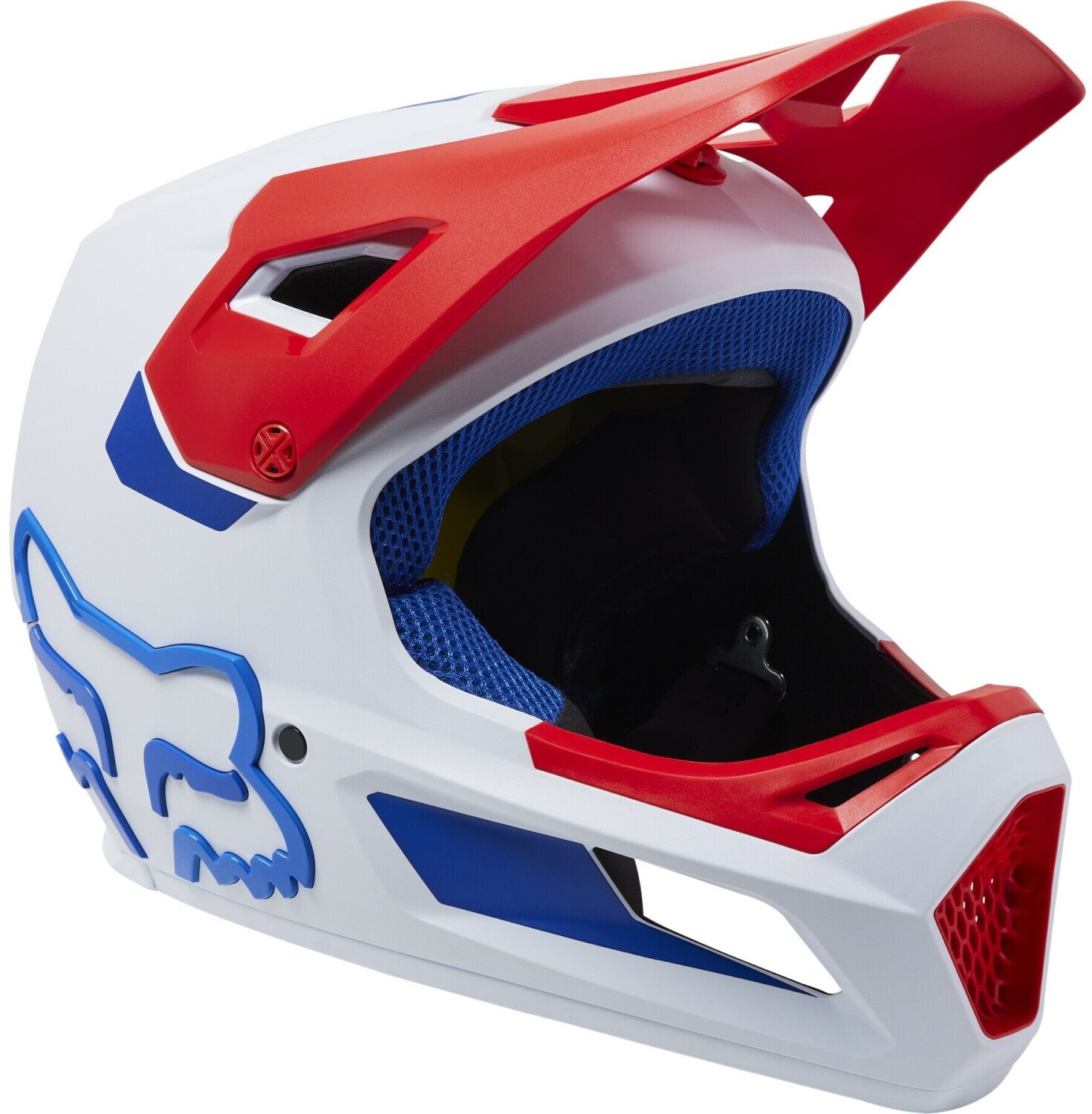 Photos - Bike Helmet Fox Rampage Ceshyn white/red/blue 