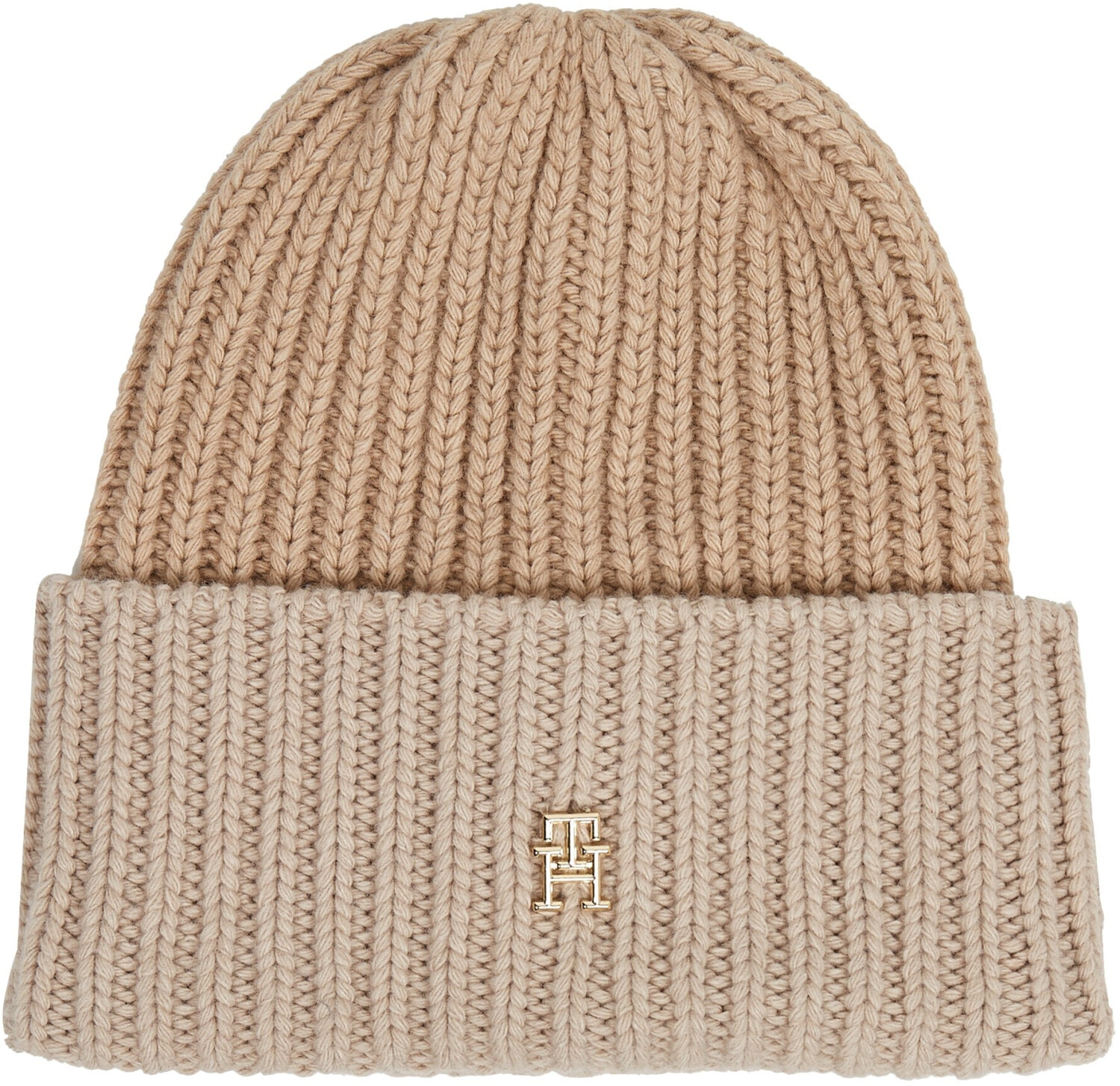 Tommy Hilfiger Chic Rippstrick-Beanie mit Monogramm-Emblem 