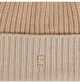 Tommy Hilfiger Chic Rippstrick-Beanie mit Monogramm-Emblem 